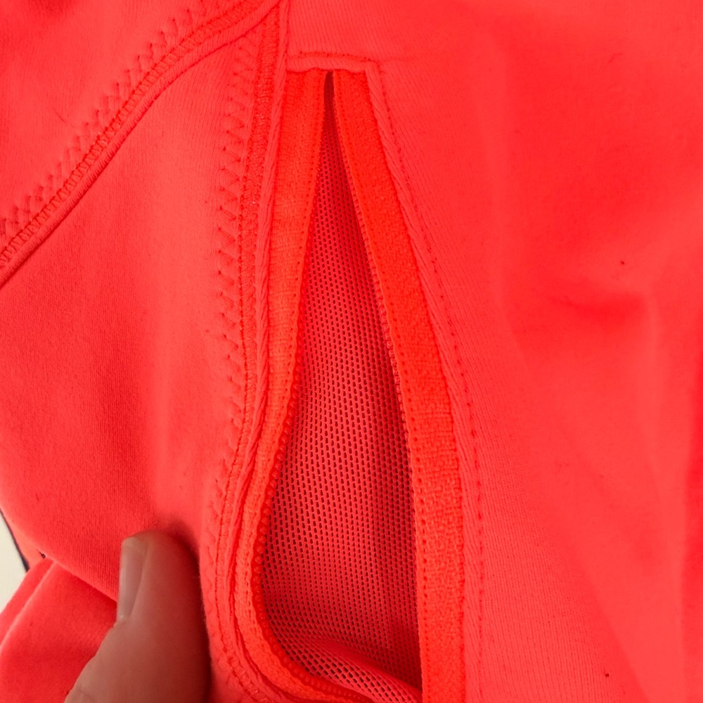 Lululemon Define Jacket Size 6 Coral + Black Striped Flare - Picture 7 of 8